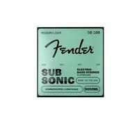 Fender 9050ML SubSonic Cordes Basse Flatwound Medium Light 50-100 | Cordes de basse en acier inoxydable à filet plat, sonorité douce, toucher agréable, bruit de doigts minimal
