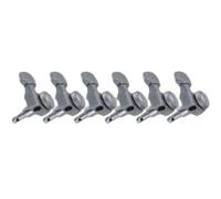 Fender American Deluxe Mécaniques Locking Strat 6 en ligne Chrome Brossé | Clés accordage verrouillantes, 6 en ligne, chrome brossé, mise à niveau guitare électrique, compatible Strat