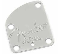 Fender® »AMERICAN DELUXE NECK PLATE - 4-BOLT« Plaque manche pour American Deluxe Series - 4-Vis - Couleur: Chrome