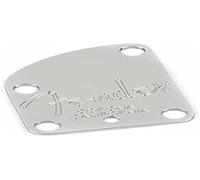 Fender® »AMERICAN DELUXE NECK PLATE - 4-BOLT« Plaque manche pour American Deluxe Series - 4-Vis - Couleur: Chrome