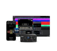 Fender AudioBox GO | Interface audio USB-C 2x2 pour la production musicale, combo micro/ligne XLR, entrée instrument TS, convertisseurs 24 bits/96 kHz, surveillance casque sans latence, Mac & PC