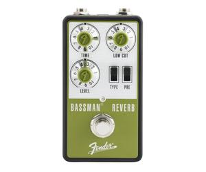 Fender Bassman Reverb Pédale d'Effets Basse DSP True Bypass | Réverbération DSP Room & Hall, signal direct analogique, bypass commutable (true bypass ou buffer)