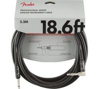 Fender câble pour instrument Professional Series noir - 5,6 mètres - droit/coudé
