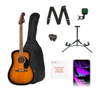 Fender California Debut Redondo - Kits de guitare acoustique pour débutants, 2-Tone Sunburst