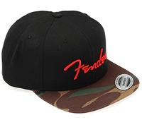 Fender© "Camo Flatbill Hat Casquette - Taille Unique - Couleur: Noir/Camouflage