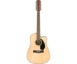 Fender CD-60SCE 12-String Acoustic Electric Guitar, with 2-Year Warranty, with Fishman Pickup with Tuner and Equalizer, Rounded Walnut Fingerboard, Glossed Natural Finish, Mahogany Construction