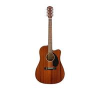 Fender CD-60SCE Dreadnought Guitare Acoustique Electro, Tout Acajou, Inclus des Cours Virtuels Gratuits sur Fender Play