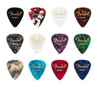 Fender Celluloid Medley Picks, 351 Shape, Heavy - Sachet de 12