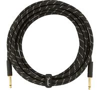 Fender Câble instrument Deluxe – 5,5 m (18,6') – connecteurs droits – Tweed noir