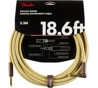 Fender Câble d'instrument Deluxe 5,5 m (18,6') angulaire Tweed