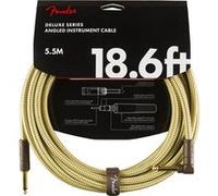 Fender Câble d'instrument Deluxe 5,5 m (18,6') angulaire Tweed