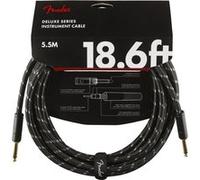 Fender Câble instrument Deluxe – 5,5 m (18,6') – connecteurs droits – Tweed noir