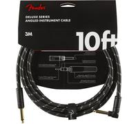 Fender Deluxe Series 10' Instrument Cable Black Tweed Angled