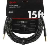 Fender Deluxe Series 15' Instrument Cable Black Tweed
