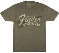 FENDER SINCE 1951 TELECASTER T-SHIRT, MILITARY HEATHER GREEN, XL