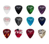 Fender Dotted Celluloid Medley Picks, 351 Shape, Medium - Sachet de 12