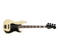 Fender Duff McKagan Deluxe Precision Bass - touche palissandre - White Pearl (+ housse) blanc G