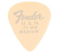 Fender Dura-Tone Delrin Pick 351 Medium 0.71mm 12x | Médiators Delrin durables, forme 351, 0.71mm, lot de 12, guitare électrique & acoustique, blanc olympique