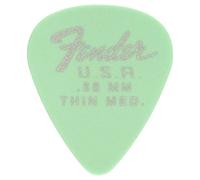 Fender Dura-Tone Médiators 351 Légers pour Guitare, .58, Vert Surf, 12x | Idéal débutants & strumming acoustique, calibre léger .58, lot de 12, Dura-Tone résistant, format 351 classique