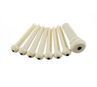 Fender Ensemble de broches de chevalet - Ivoire avec pois noirs