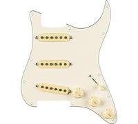 Fender Eric Johnson Pickguard Strat SSS 3 plis Parchment - Micro à bobine unique pour guitare