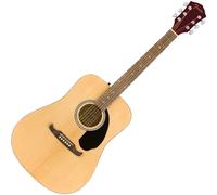 Fender FA-125 Dreadnought Acoustic Guitar, Walnut Fingerboard, Natural, Includes Guitar Carry Bag