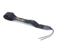 Fender Sangle de guitare réglable 33”–53” en polyester avec logo jaune – Noir