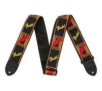 2" Monogrammed Strap, Black/Yellow/Red