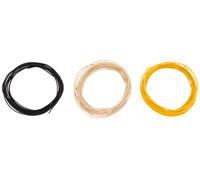 Pure Vintage Cloth Wire 22 AWG 15" Black White Yellow