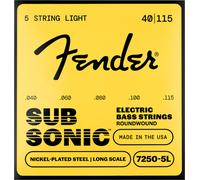 Fender Cordes pour basse 5 cordes Super 7250-5L acier plaqué nickel Long Scale 40-115