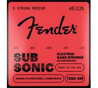 Fender Jeu de cordes pour basse électrique 7250/5-M Acier plaqué nickel Long Scale .045-.125 5 cordes