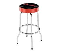 Red Sparkle Logo Barstool Black Red SPARKLE-chrome 30"