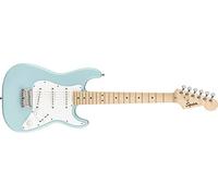 Fender FSR Squier Electric Mini Stratocaster, guitare électrique, bleu Daphné, idéale pour les débutants