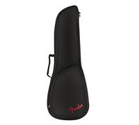 Fender FU610 Housse Ukulele Soprano, Noire | Housse matelassée pour ukulélé soprano, poches de rangement, bandoulière réglable, accessoires ukulélé, protection légère