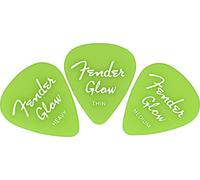 Fender® »GLOW IN THE DARK - 351 PICK MIX« Médiators pour guitare - 12 Pièces/Mix - Thin/Medium/Heavy