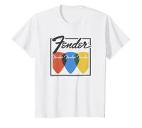 Fender Guitar Picks Vintage Border Break Poster T-Shirt, Enfant, Blanc, 2 Ans