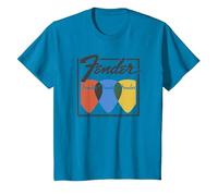 Fender Guitar Picks Vintage Border Break Poster T-Shirt, Enfant, Saphir, 3 Ans