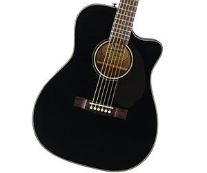 Fender Guitare folk CC-60SCE WN BK, Inclus des Cours Virtuels Gratuits sur Fender Play
