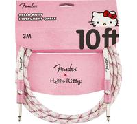 Fender Hello Kitty White/Pink Woven 3 m Droit - Droit Câble d'instrument