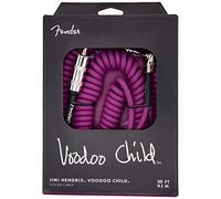 Fender Hendrix™ Voodoo Child™ Coil Câble d'instrument, Câble torsadé, Droit,Angulaire, 30', Violet, Conception de Style Vintage