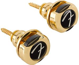 Fender Infinity Verrou de Sangle Guitare Rotatif 360° - Or | Rotation 360°, sécurise la sangle, compatible guitare électrique & basse, finition or, installation facile