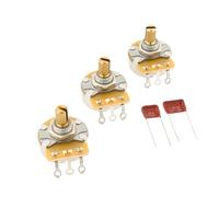 Fender Kit Potentiomètres Axes Fendus & Condensateurs Strat 3x | Kit câblage Strat, axes fendus, remplacement guitare électrique, contrôle volume & tonalité, pièces Fender