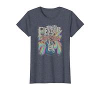 Fender Love is Love Retro Trippy Entangled Rainbows T-Shirt, Femme, Bleu Chiné, M