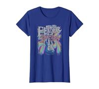 Fender Love is Love Retro Trippy Entangled Rainbows T-Shirt, Femme, Bleu Royal, M