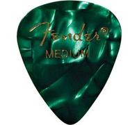 Fender - Médiators Green Moto 351 Shape Medium - pack de 12 médiators guitare