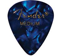 Fender 351 Classic Celluloid Picks 12-Pack (Couleurs assorties) Blue Moto (Medium) - Lot de 12 médiators
