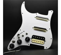 Fender Micro Pickguard Pickguard Pour Guitare Électrique SSH Main Gauche Spécial Avec Câblage De Commutateur Singlecut Pick-up Précâblé Blanc