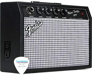 Fender Mini '65 Twin Ampli Guitare Portable Batterie, 1W | Petit ampli d'entraînement pour guitare électrique, prise casque, alimentation par piles ou secteur