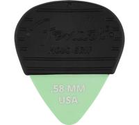 Fender Mojo Grip Dura-Tone Delrin 351 Médiators .58mm 3x | Médiators fins .58mm, Delrin haute durabilité, grip antidérapant, idéal débutants & acoustique, lot de 3, Surf Green
