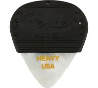Fender Mojo Grip Guitar Picks, Celluloid, Heavy, 3-Pack, White Moto